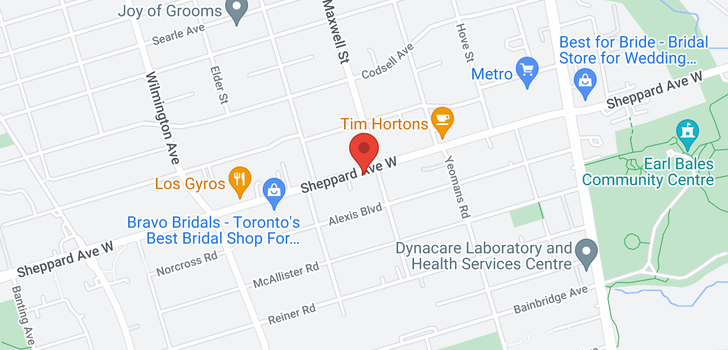 map of #501 -741 SHEPPARD AVE W